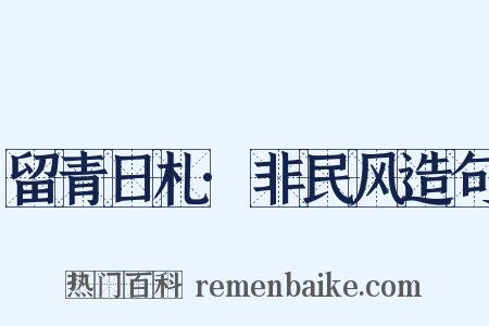 留青日札·非民风造句是什么意思的图片